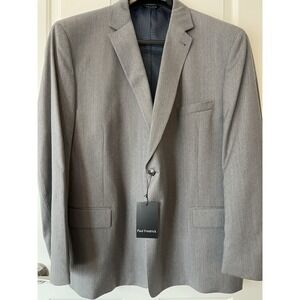 Paul Fredrick Men's Classic Fit Suit Blazer Gray Blend, 54R